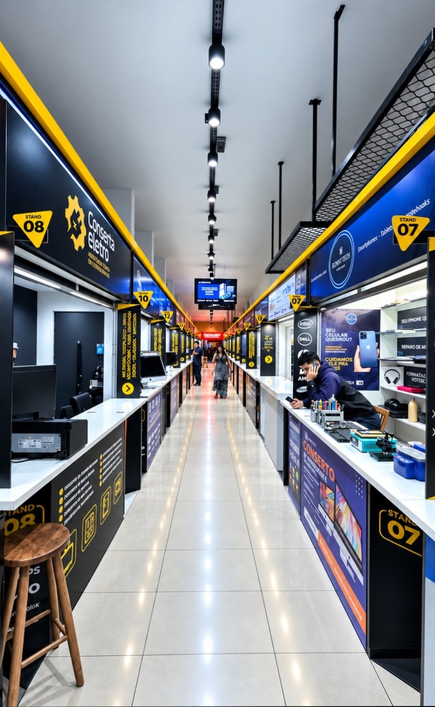 Estabelecimentos em funcionamento no Shopping Infomix Botafogo